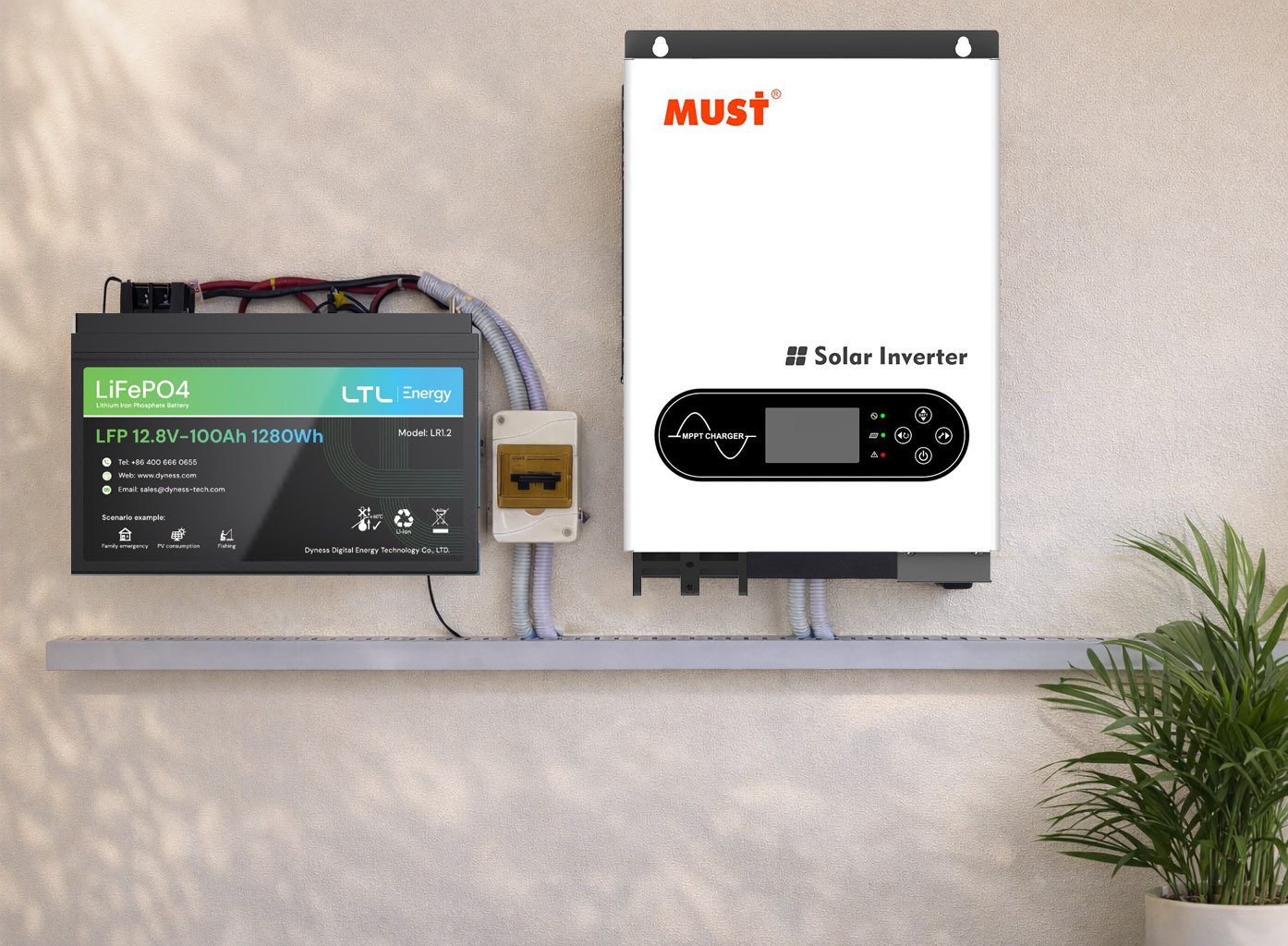 وحدة دعم إنقطاع الكهرباء 1.6ك.وات بطارية ليثيوم 100أمبير.ساعة